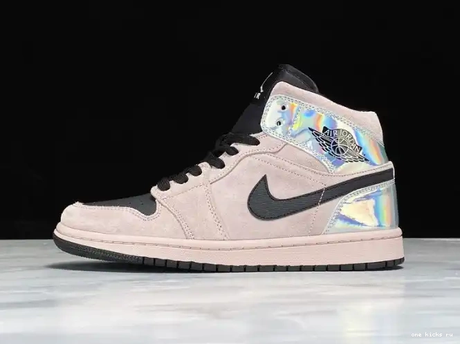 Rep Onekick Dirty Iridescent Powder Air Jordan Mid BQ6472-602 1 (W) 0514